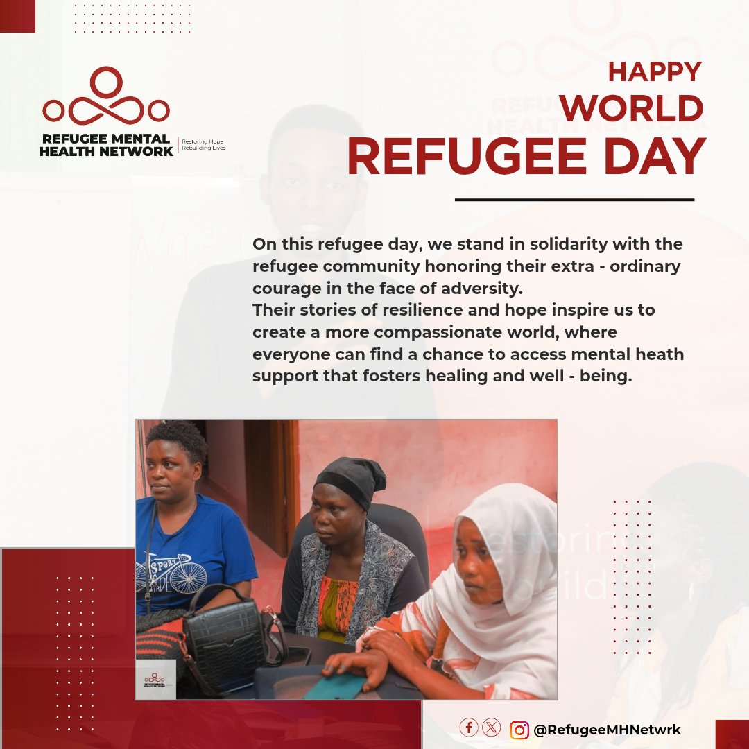 RefugeeMHNetwrk's tweet image. Today, we celebrate the strength, resilience, and determination of refugees around the world.
Happy Refugee Day