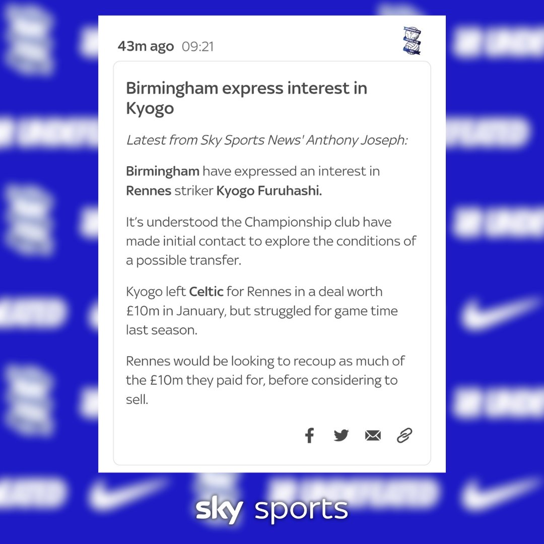 Kyogo link now being reported by Sky Sports 👀 
#bcfc