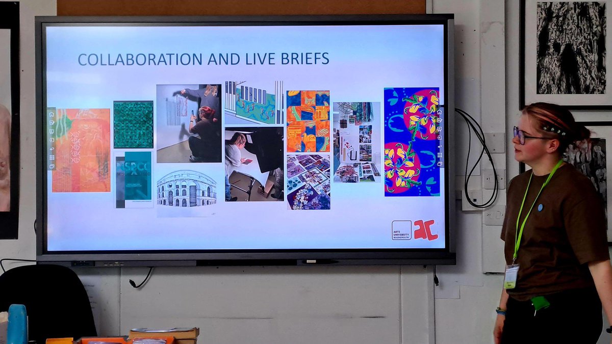 An inspiring talk by #BGS alumni Anna Cooke about her creative journey <a href="/inspiredAUB/">Arts University Bournemouth | AUB</a>. Innovative approaches to interior and exterior Textiles Design #BGSCreativeThinking #BGSArts