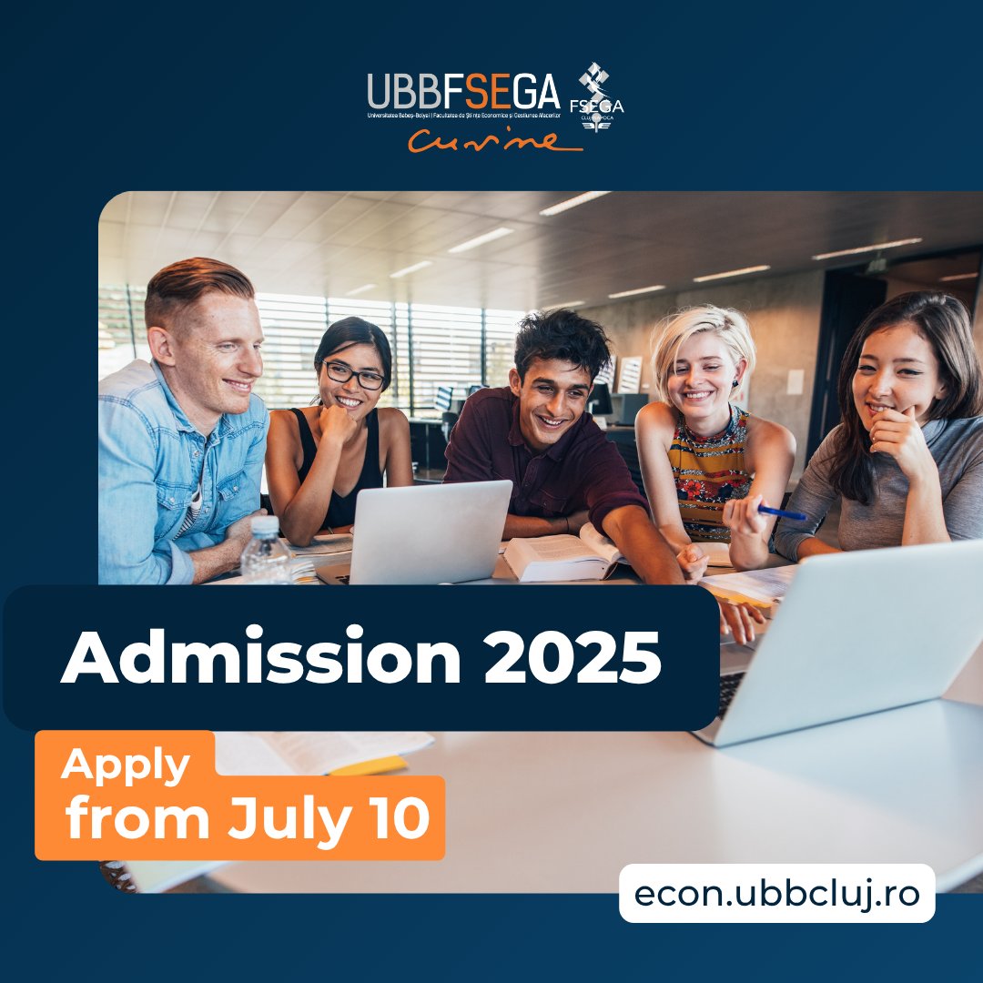 Every successful journey begins with the right decision — choose 𝐔𝐁𝐁 𝐅𝐒𝐄𝐆𝐀! 🎓🌟
🗓️ Admissions are opening soon - more than an enrollment process, this marks the beginning of a transformative academic journey.
💫 Choosing UBB FSEGA means investing in your future!