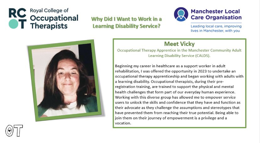 McrCALDS's tweet photo. What a fantastic week celebrating people with Learning Disability being seen and heard! 

Meet our brilliant Occupational Therapy team in the north locality 💚✨

@mcrlco @theRCOT 
#LearningDisabilityWeek2025 https://t.co/9lJTJS5Pd6