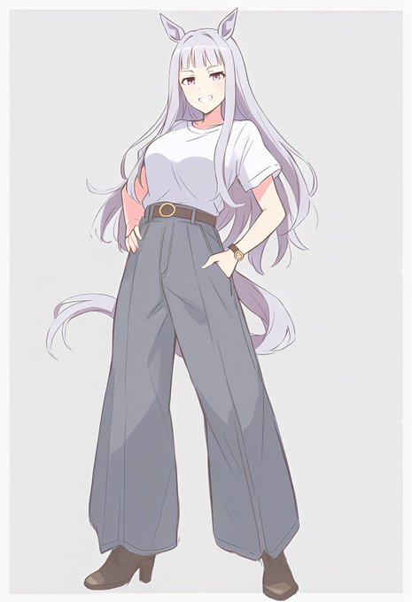 夏服ゴルシ スタイルがいいのでシンプルでも美しいとよい