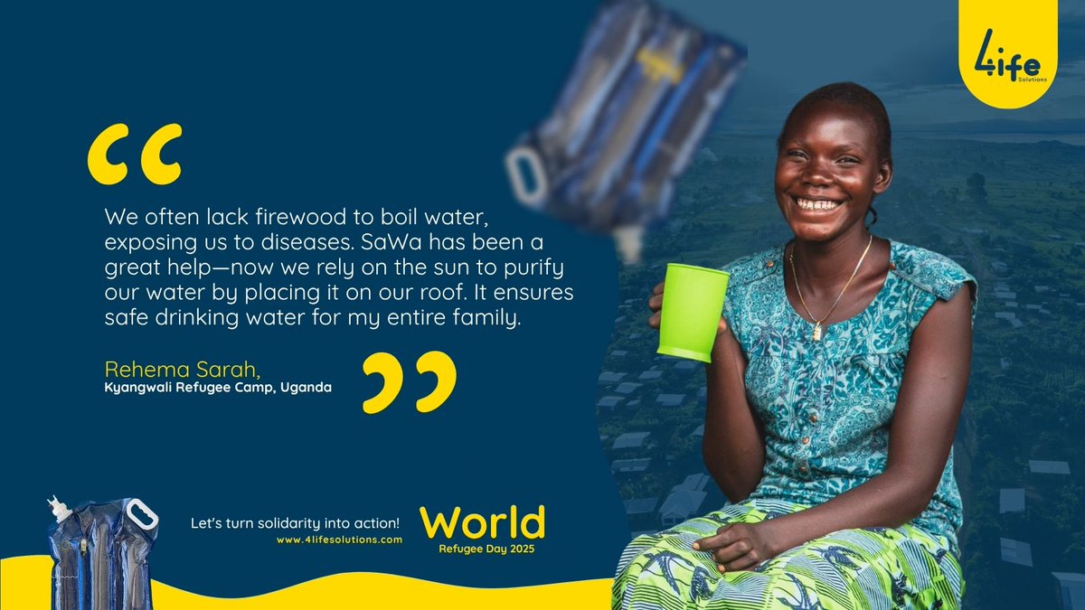 On #WorldRefugeeDay, we stand for dignity, inclusion, and safe access to life’s basics—like clean drinking water. 

Everyone deserves to thrive.

#SolidarityWithRefugees #WorldRefugeeDay2025 #WaterIsAHumanRight