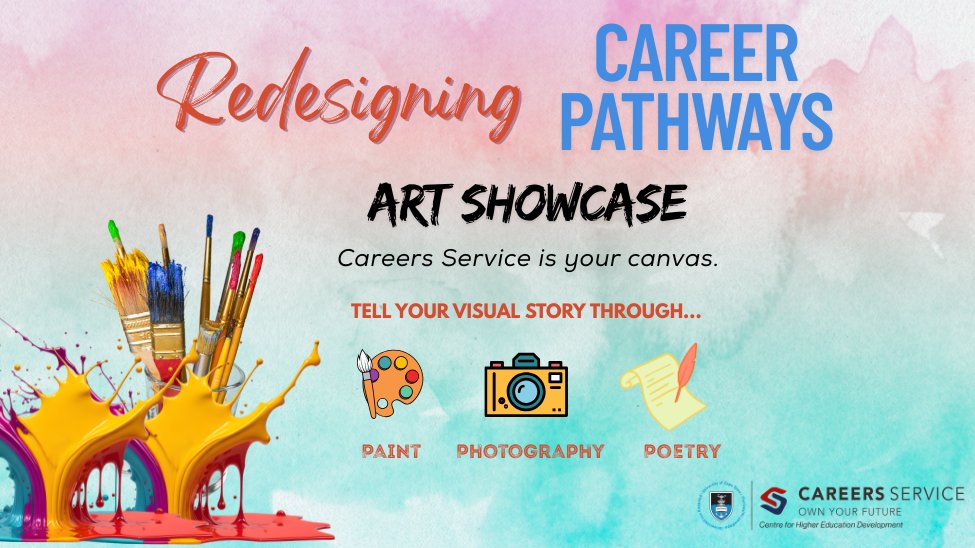 Got a powerful story to tell? Enter the Careers Service art showcase and share your vision for an inclusive, purpose-driven future of work! For more info &amp; to apply: tinyurl.com/46e565z2