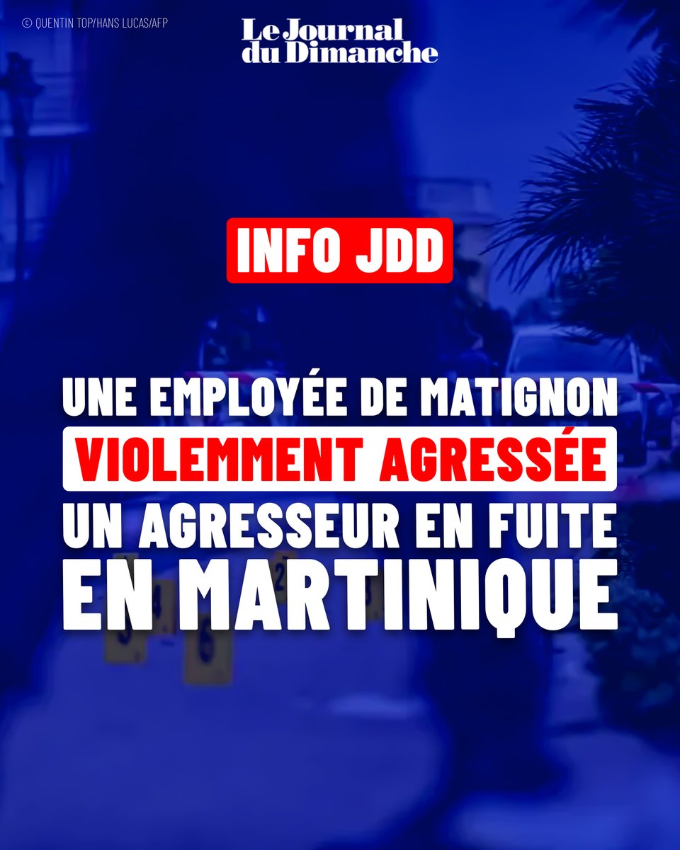 INFO JDD. Une employée de Matignon violemment agressée dans le hall de son immeuble, un agresseur en fuite en Martinique

🔗 Article JDD : ow.ly/Z7wE50WcIra