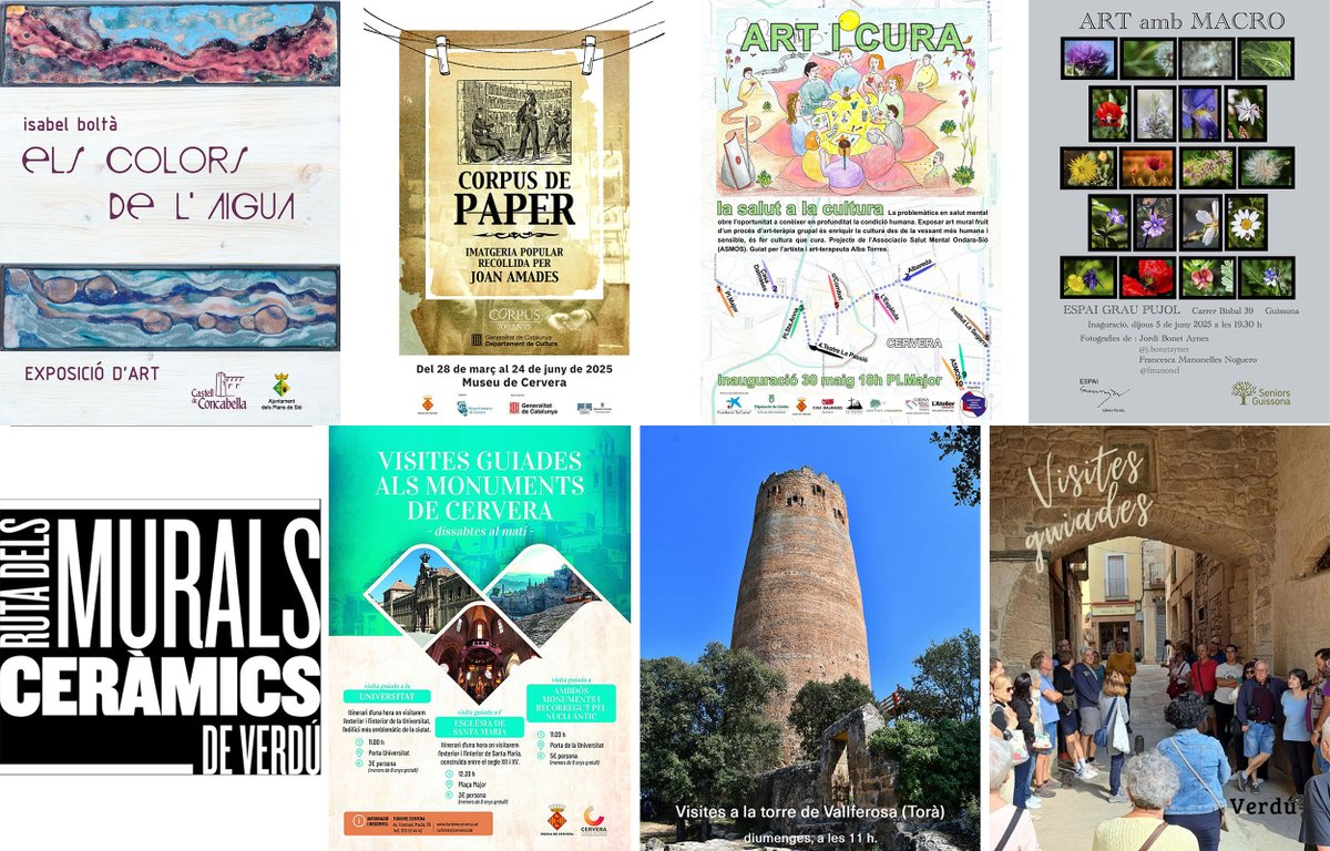 Sense plans per aquests 4 dies? #festes #centenari #escultura #teatre #revetlles #expos #visites, benvingut #estiusegarra!
<a href="/lasegarra/">La Segarra</a> <a href="/loCarranquer/">Lo Carranquer 🎗️</a> <a href="/valldellobregos/">Vall del Llobregós</a> <a href="/paeriacervera/">Paeria de Cervera</a> <a href="/TurismeGuissona/">Oficina de Turisme de Guissona</a> <a href="/museudecervera/">Museu de Cervera</a>  <a href="/CConcabella/">Castell de Concabella</a> <a href="/viladetora/">Torà on-line</a> <a href="/Espitllera/">L'Espitllera Fòrum d’Estudis Segarrencs (EFES)</a>
ℹ️ visit.somsegarra.cat