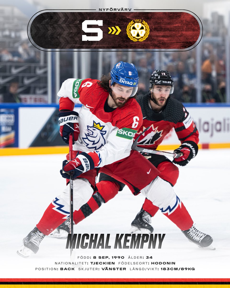 Välkommen till Gävle och Brynäs IF, Michal Kempny! ✍️✅

Den 34-årige tjeckiske backen som har vunnit både Stanley Cup och VM-guld har skrivit på ett ettårskontrakt med Brynäs IF.

🗞️ Läs mer på brynas.se
