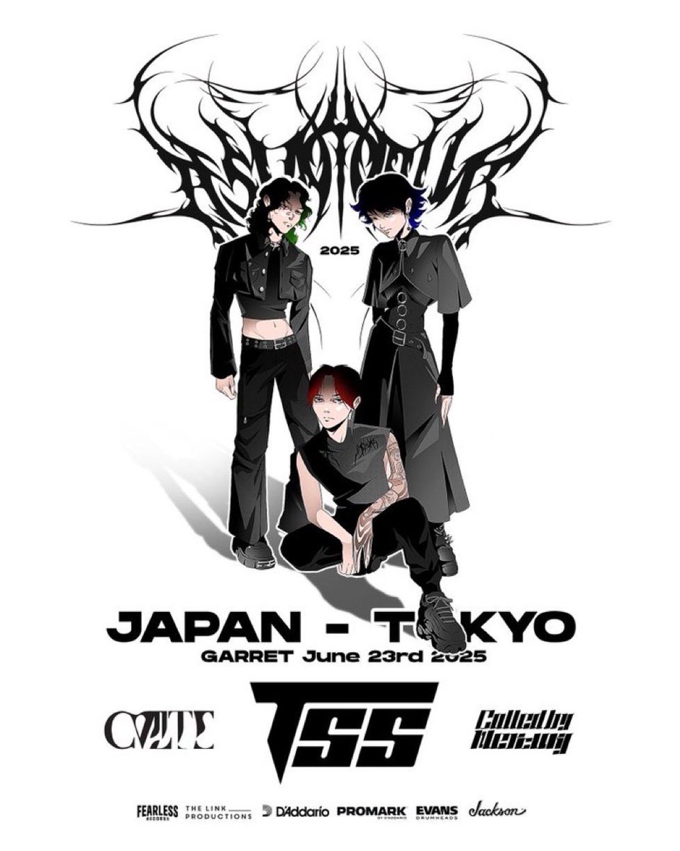 ⛓️NEXT SHOW⛓️

2025.6.23(月)
TSS JAPAN 2025 headline Tokyo show
w/<a href="/tsundaysadness/">TSS</a>, <a href="/CalledbyMercury/">Called by Mercury</a>

＠東京・Garret Udagawa

OPEN/START 18:00/18:30
TIX: adv ¥7,000/door ¥8,000(+1D)
tmmusic.base.shop/items/105549352