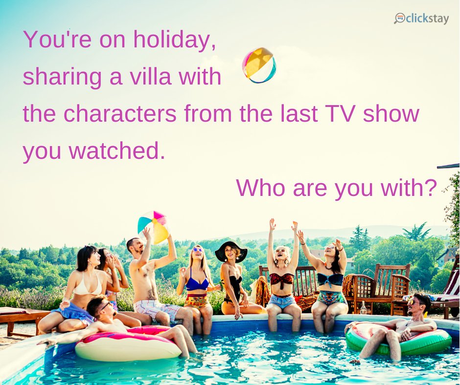 clickstay's tweet image. 📺😎🏖️🤔
#FridayFun #CommentBelow #SquadGoals #HolidayVibes #LetUsKnow