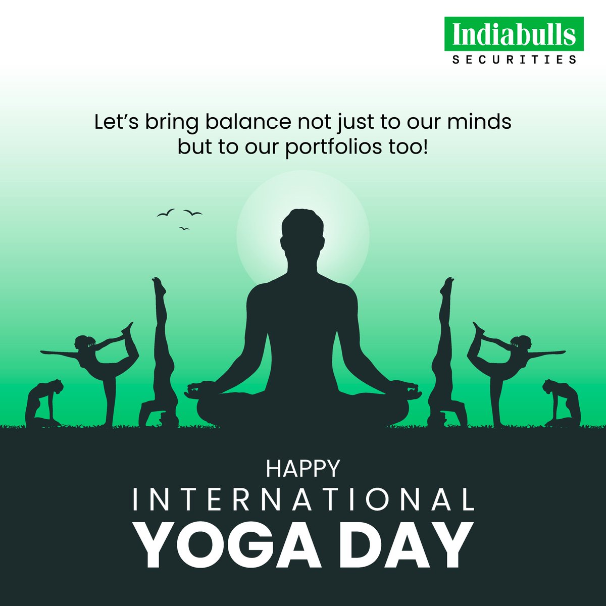 Stay centered amid market highs and lows.🧘‍♂️

This #YogaDay, let’s take a moment to embrace calmness in every aspect of life, including investing. 🌱💼

#YogaDay #Investing #StockMarket #IndiabullsSecurities #Indiabulls