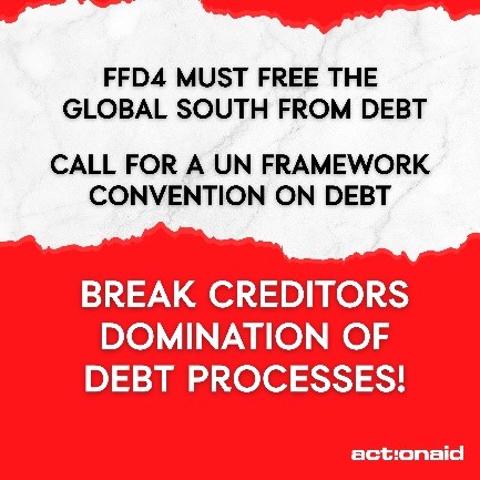 The rules that run the global economy were written when most nations were still colonies. They still channel wealth out of the Global South and keep decisions in Global North.

#FfD4People Sevilla must back a UN process where every country has an equal voice. #CancelTheDebt