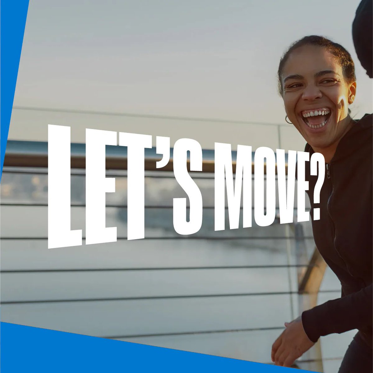 Let's Move? #LetsMove 🙌
Pick your +1 and workout-hangout on #OlympicDay 🥰 
Moving together doesn’t just help your body, it lifts your mood and mind, too.