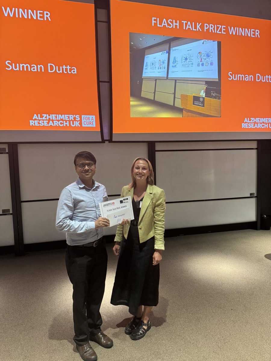 ARUKThamesV's tweet image. Congratulations to our Flash talk prize winner from Wednesday’s @AlzResearchUK Research day! @_SumanDutta from the Nuffield Department of Clinical Neurosciences, for his talk: Extracellular vesicles as carriers of pathogenic α-synuclein in neurodegenerative diseases