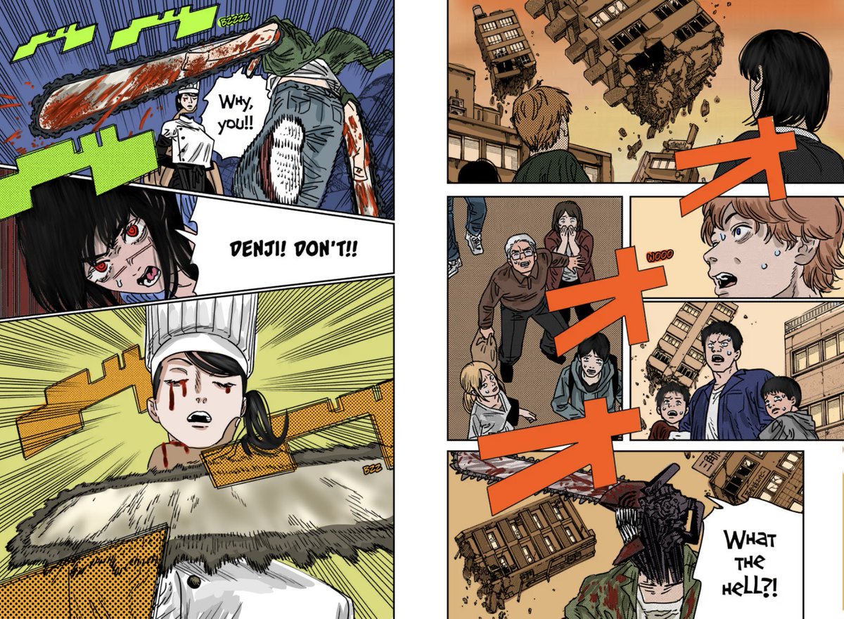 beggz08's tweet photo. Chainsaw Man Chapter 206, colored by me.

#csm206 #csm #chainsawman #mangacoloring #manga https://t.co/YsUmBgeYCj