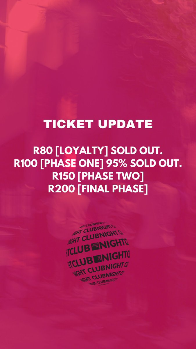 wrld_withoutend's tweet image. To everyone who&apos;s already grabbed a ticket—thank you.
If you’re planning to join us at And Club on 5th July for the B2B Edition of World Without End Club Night, now’s the time to secure your spot. 

Tickets - howler.co.za/CLUBNIGHT-JULY5