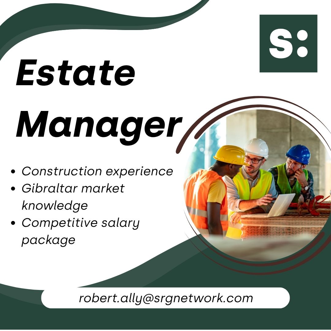 SRG Network (@srg_network) on Twitter photo Estate Manager - Construction, facilities, property management, office based Gibraltar - CVs to robert.ally@srgnetwork.com Estate Manager - Construction, facilities, property management, office based Gibraltar - CVs to robert.ally@srgnetwork.com