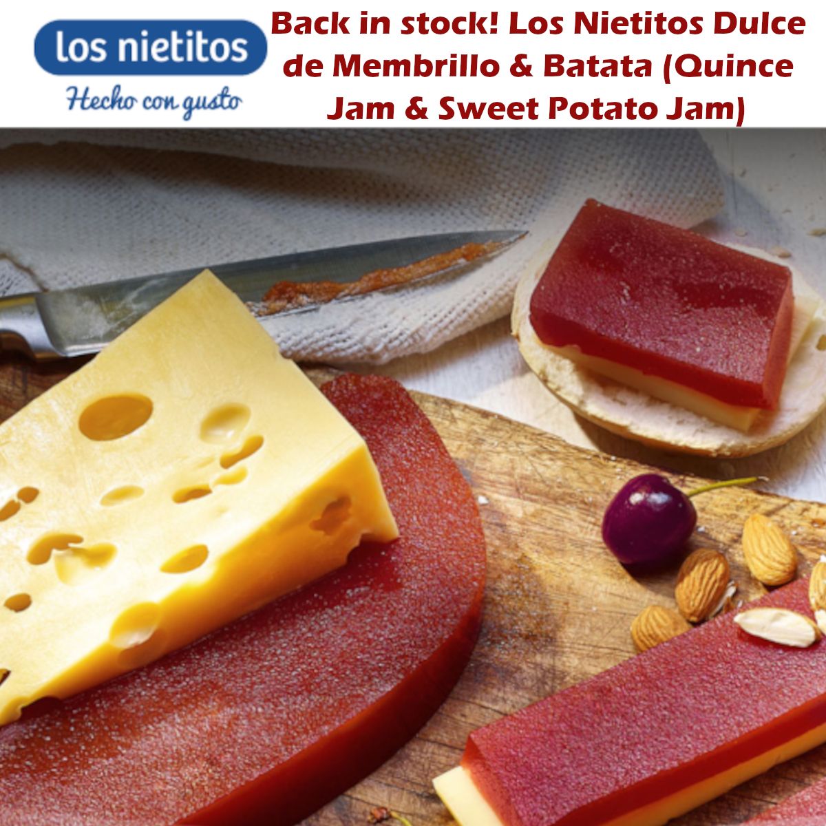 Back in stock after a long while.. Los Nietitos Dulce de Membrillo &amp; Dulce de Batata
bit.ly/3k7ONLB 

#LosNietitos #DulceDeMembrillo #DulceDeBatata #UruguayanFood #LatinAmericanSweets #BackInStock #TraditionalDesserts #SweetToothAlert #TasteOfUruguay