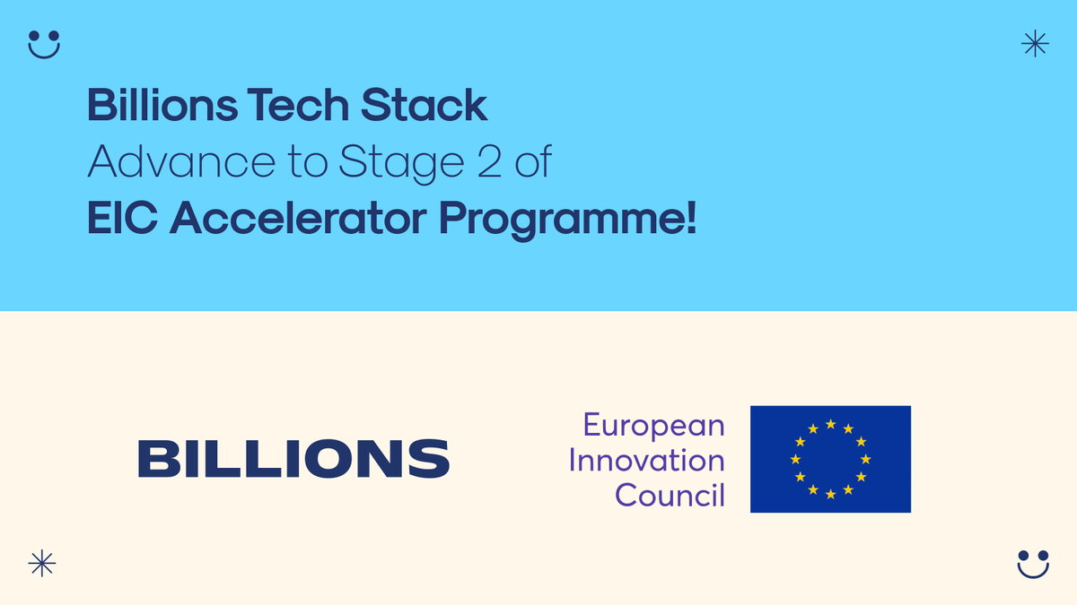 Billions (@billions_ntwk) on Twitter photo Big news for Billions!
We're proud to announce that Billions has advanced to Stage 2 of the EIC Accelerator ๐ช๐บ
The EUโs most competitive deep-tech program โ and we're getting there with our DeepTrust framework and the <a href="/PrivadoID/">Privado ID (formerly Polygon ID)</a> tech stack. Big news for Billions!
We're proud to announce that Billions has advanced to Stage 2 of the EIC Accelerator ๐ช๐บ
The EUโs most competitive deep-tech program โ and we're getting there with our DeepTrust framework and the <a href="/PrivadoID/">Privado ID (formerly Polygon ID)</a> tech stack.