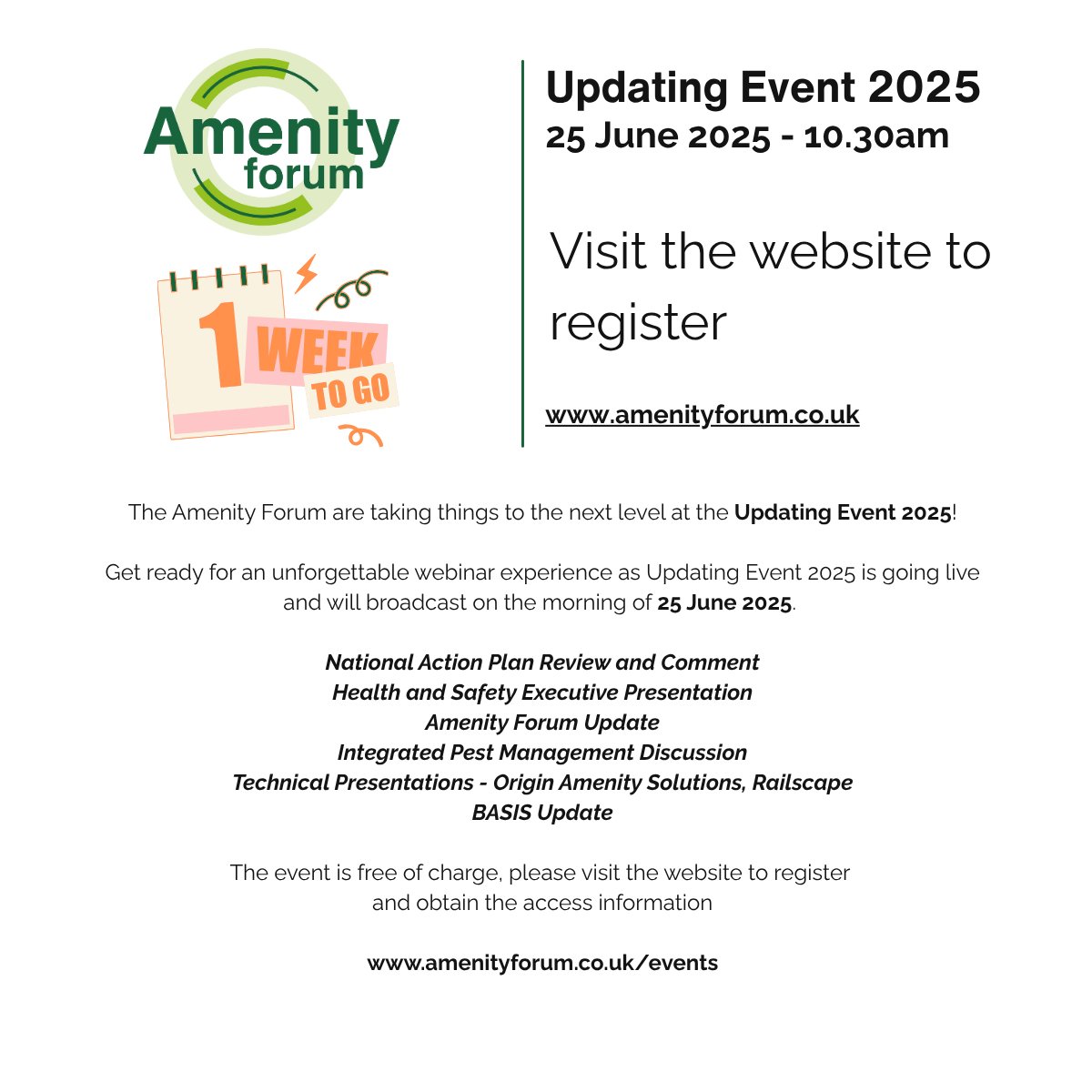 Kersten UK (@kerstenuk) on Twitter photo Join the <a href="/AmenityForum/">Amenity Forum</a> Updating Event 2025 online on 25 June 2025.
Hear expert insights, regulatory updates, and a panel on Integrated Pest Management featuring our MD, Chris Faulkner.
🎫 Register free: lnkd.in/eYMd_Anr Join the <a href="/AmenityForum/">Amenity Forum</a> Updating Event 2025 online on 25 June 2025.
Hear expert insights, regulatory updates, and a panel on Integrated Pest Management featuring our MD, Chris Faulkner.
🎫 Register free: lnkd.in/eYMd_Anr
