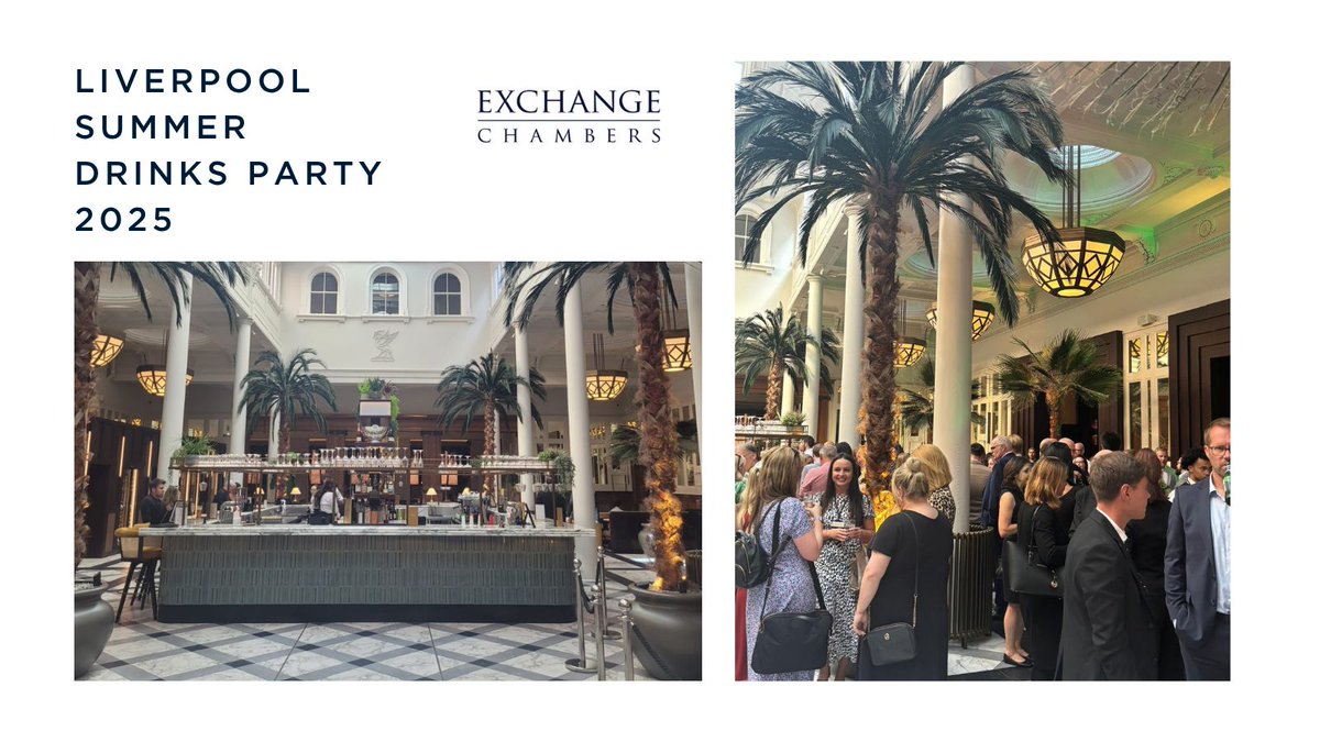 ExchangeC's tweet photo. Thank you to everyone who joined us at our Summer Drinks party last night—we hope you had a wonderful time! A big thank you also to the Municipal Hotel Liverpool for hosting us. #LegalEvent https://t.co/5Sp7hmkj20
