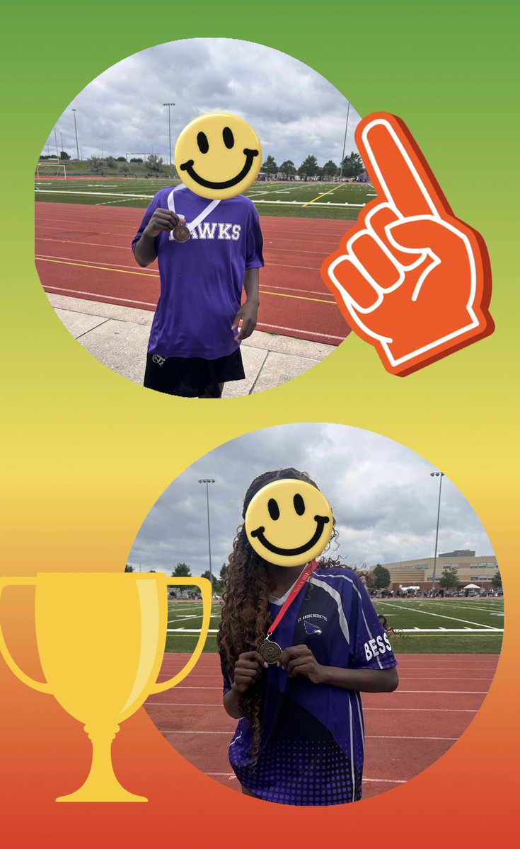 Congrats to all of our track and field athletes who went to Boards, you made us all proud! Special shout out to these two who brought medals home! 👏🏾🎉#schoolspirit #teamwork