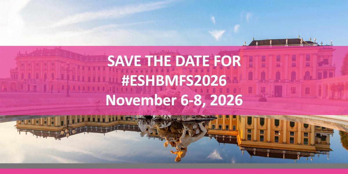 ESH (Haematology) (@eshaematology) on Twitter photo 🗓️#ESHBMFS2026 SAVE THE DATE: Nov. 6-8, 2026 in Vienna ESH--EHA-IPIG 4th Translational Research Conference: Bone Marrow Failure & Leukaemia Predisposition Syndromes
Chairs: <a href="/CarmemBonfim1/">Carmem Bonfim</a> <a href="/brummendorf/">Tim Brümmendorf</a> A. Risitano, <a href="/SharonSavageMD/">Sharon A. Savage, M.D.</a>
➡ bit.ly/4lcJlpV
#ESHCONFERENCES #bmfsm 🗓️#ESHBMFS2026 SAVE THE DATE: Nov. 6-8, 2026 in Vienna ESH--EHA-IPIG 4th Translational Research Conference: Bone Marrow Failure & Leukaemia Predisposition Syndromes
Chairs: <a href="/CarmemBonfim1/">Carmem Bonfim</a> <a href="/brummendorf/">Tim Brümmendorf</a> A. Risitano, <a href="/SharonSavageMD/">Sharon A. Savage, M.D.</a>
➡ bit.ly/4lcJlpV
#ESHCONFERENCES #bmfsm