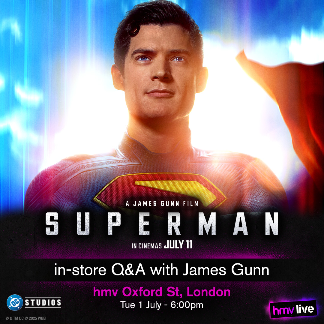 hmv (@hmvtweets) on Twitter photo We're thrilled to announce that before Superman lands in cinemas on July 11th, director and CEO of DC Studios, <a href="/JamesGunn/">James Gunn</a> will be joining us at <a href="/hmv363OxfordSt/">hmv363OxfordSt</a> for a very special in-store Q&A session.
Book now to secure your place: ow.ly/PTJq50WaQVT
#hmvLive <a href="/WarnerBrosUK/">Warner Bros. UK</a> We're thrilled to announce that before Superman lands in cinemas on July 11th, director and CEO of DC Studios, <a href="/JamesGunn/">James Gunn</a> will be joining us at <a href="/hmv363OxfordSt/">hmv363OxfordSt</a> for a very special in-store Q&A session.
Book now to secure your place: ow.ly/PTJq50WaQVT
#hmvLive <a href="/WarnerBrosUK/">Warner Bros. UK</a>