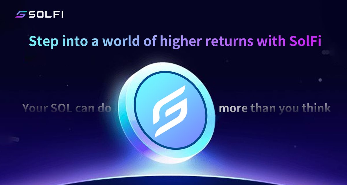🔓 Unleash the full power of your $SOL with SolFi.
Re-stake. Deflate. Dominate.
A smarter path to financial freedom starts here.
#SolFi #Solana #DeFi #CryptoInnovation #ReStaking