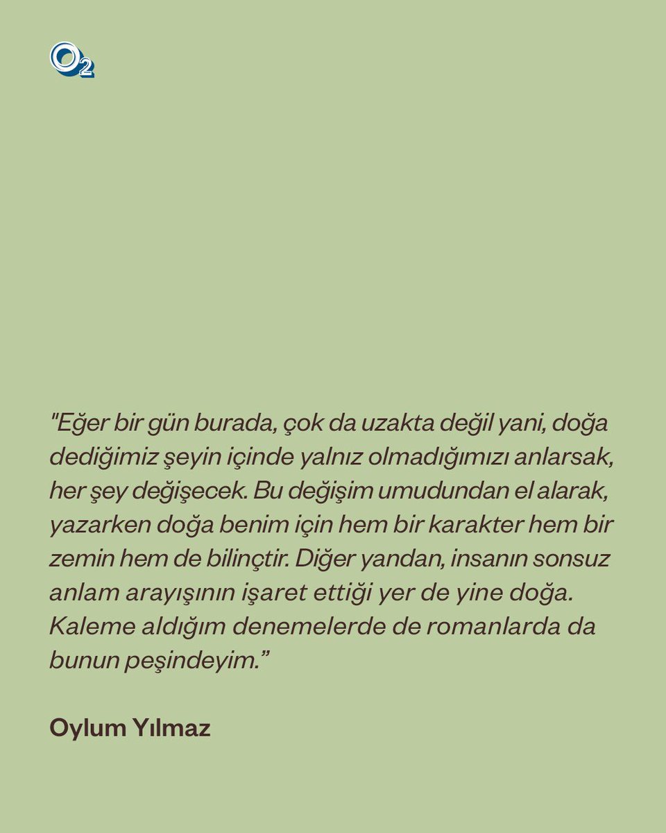 Oylum Yılmaz, Doğa Yürüyüşleri isimli yeni deneme kitabında, doğayı yalnızca bir mekan olarak değil, düşünmenin, yazmanın ve varoluşun yeniden şekillendiği bir eşik olarak ele alıyor.

Sibel Oral'ın Oylum Yılmaz'la röportajı O2’de.

gazeteoksijen.com/yazarlar/sibel…