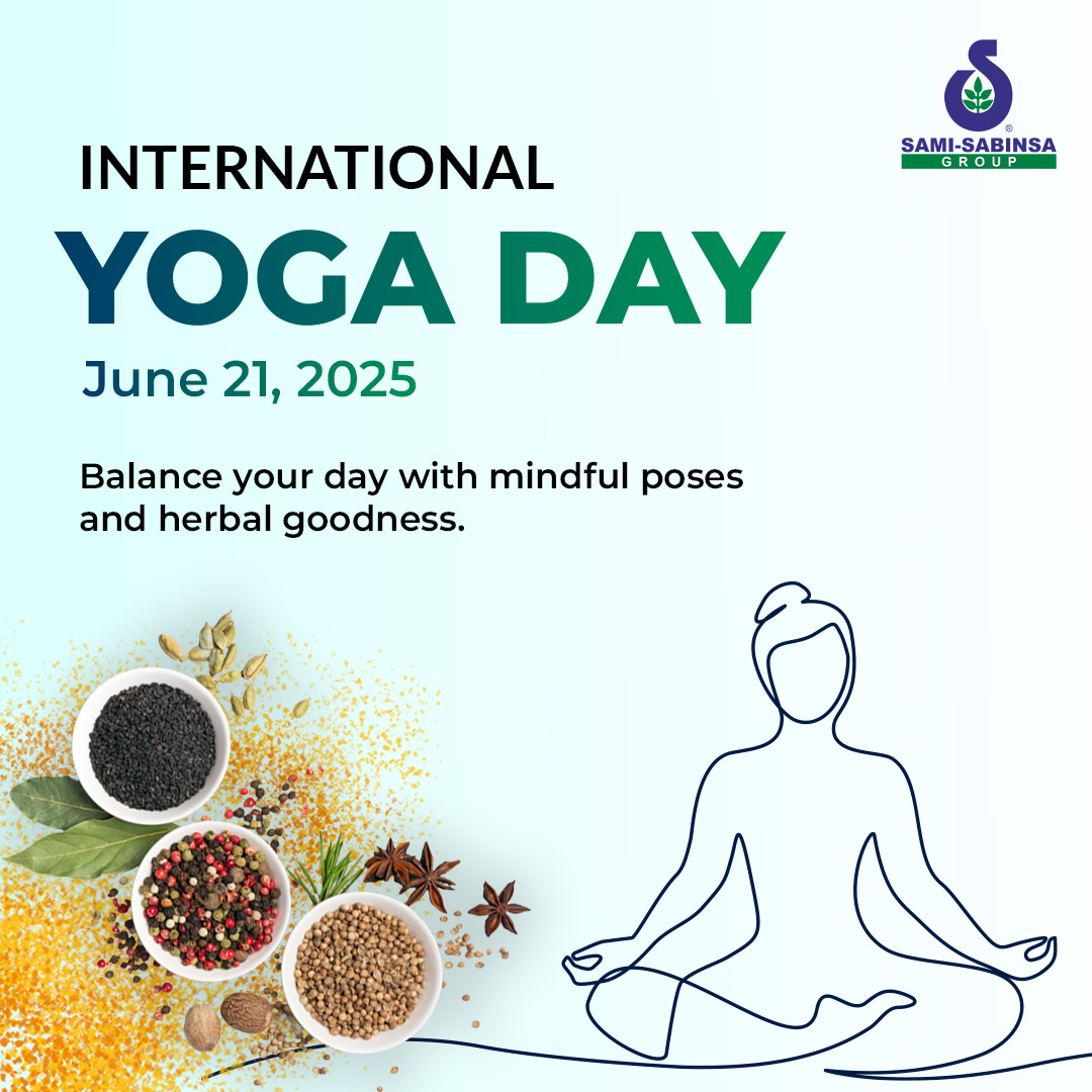 This Yoga Day, at Sami-Sabinsa, we celebrate the synergy of ancient wisdom and modern science, inspiring holistic health for all.  Let’s continue to embrace practices and innovations that nurture our body, mind, and spirit. Happy International Yoga Day!

#InternationalYogaDay