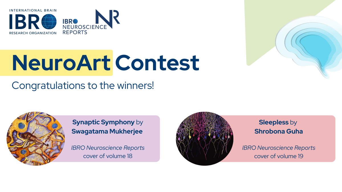 IBRO Journals (@ibrojournals) on Twitter photo After receiving fantastic submissions from researchers & artists from around the 🌎, we’re thrilled to announce that “Synaptic Symphony” by Swagatama Mukherjee & “Sleepless” by Shrobona Guha were the winners of the #NeuroArt Contest!
<a href="/IBROjournals/">IBRO Journals</a> @ELSneuroscience <a href="/franciru1/">Francesca Cirulli</a> After receiving fantastic submissions from researchers & artists from around the 🌎, we’re thrilled to announce that “Synaptic Symphony” by Swagatama Mukherjee & “Sleepless” by Shrobona Guha were the winners of the #NeuroArt Contest!
<a href="/IBROjournals/">IBRO Journals</a> @ELSneuroscience <a href="/franciru1/">Francesca Cirulli</a>