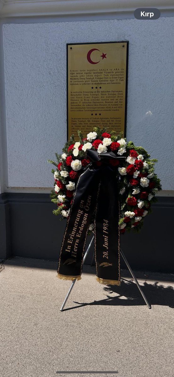 20 Haziran 1984 tarihinde Ermeni teröristler tarafından katledilen Çalışma Müşavir Vekilimiz Erdoğan Özen’i şehadetinin 41. yıldönümünde değerli eşi Monika Hanımın katıldığı törenle andık. 

Şehitlerimizi unutmayacağız!