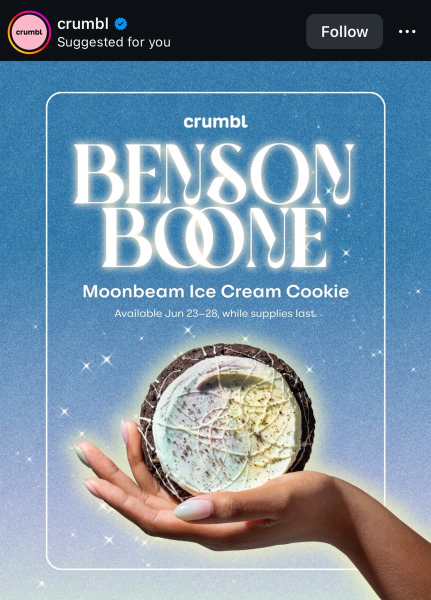 benson boone crumbl cookie son

or dubai chocolate labubu daughter?