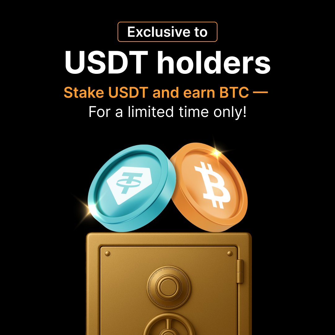 USDT in ➡ BTC out 💰
Celebrate the Staking Jubilee with 100% APR rewards! 🥳
Only on Bybit Earn.

🔗 Stake now: i.bybit.com/1ebabiuo

#Bybit #TheCryptoArk