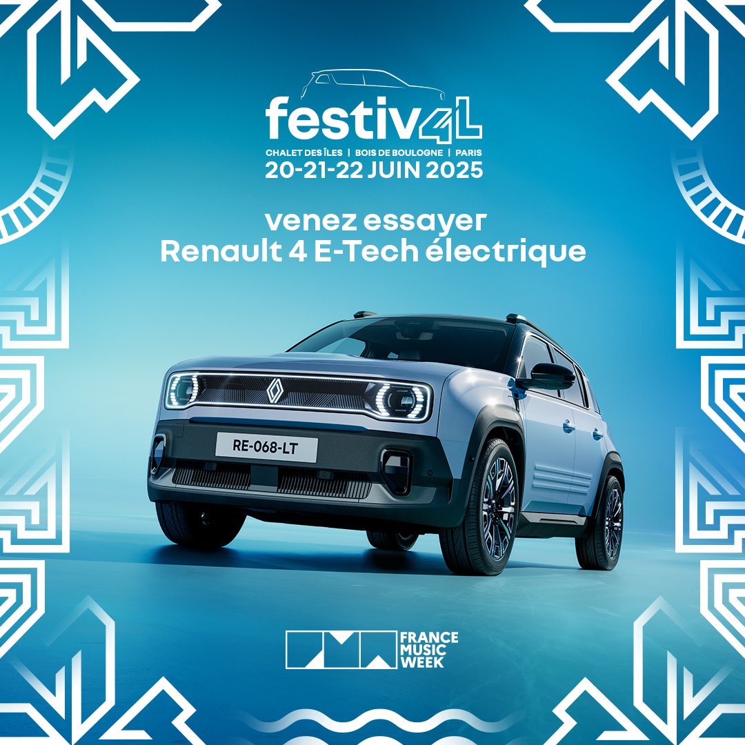 pendant le #festiv4L, de 14h30 à 18h30, venez essayer #R4 lors d’une session de 30 minutes pour goûter à la #liberté4ever

inscriptions et départs en face du Chalet des Îles, dans le Bois de Boulogne à Paris