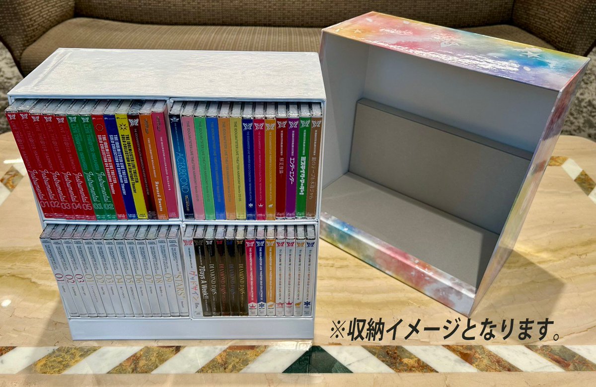imas_lantis's tweet image. 【SPECIAL SOLO RECORDS】
全52商品早期一括予約は明後日2025年6月22日(日)まで📅‼️
特典の「52枚CD収納BOX」はこちらのような仕様になっております💿🗄️
※画像は製作中のものとなります。
お見逃しなく👀
lantis.jp/imas/ssr/
#ミリオンライブ #imas_ml