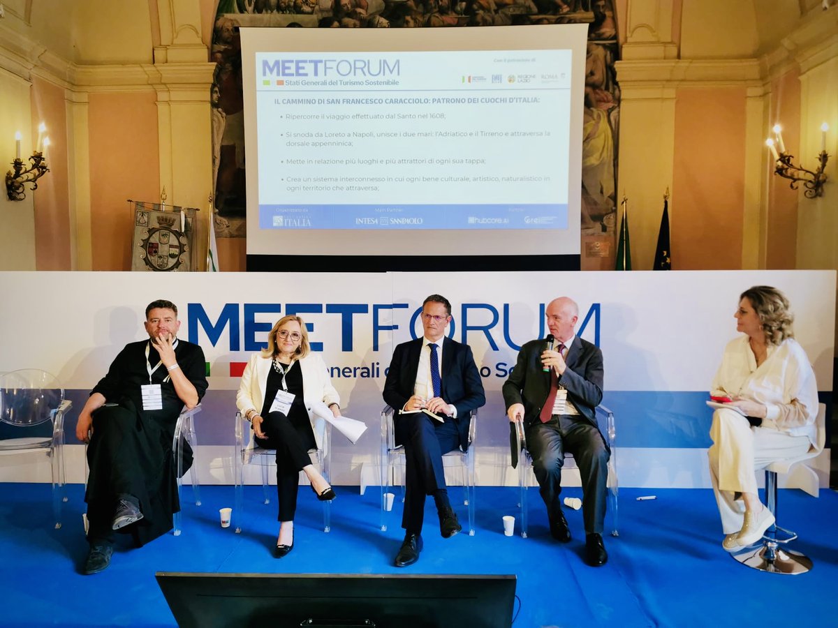 <a href="/FederCammini/">Feder.Cammini</a> presente al MEET Forum di Roma!
Il 19 giugno abbiamo partecipato ad un importante momento di confronto sulle nuove frontiere del turismo e della sostenibilità. <a href="/vaticannews_it/">Vatican News</a> <a href="/MTurismoItalia/">Ministero del Turismo</a> 
#cammini #federcammini #MeetForum #sanfrancescocaracciolo