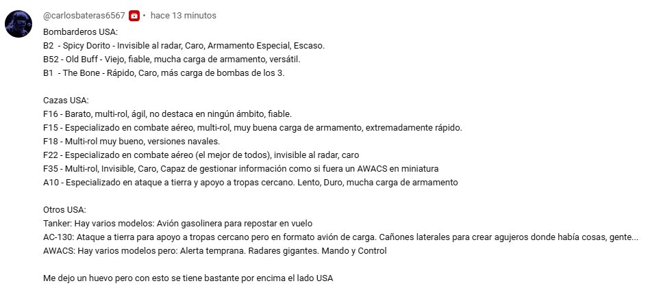 Sacado de un comentario de La Pecera.

Guía para entender los principales aviones de guerra estadounidenses.