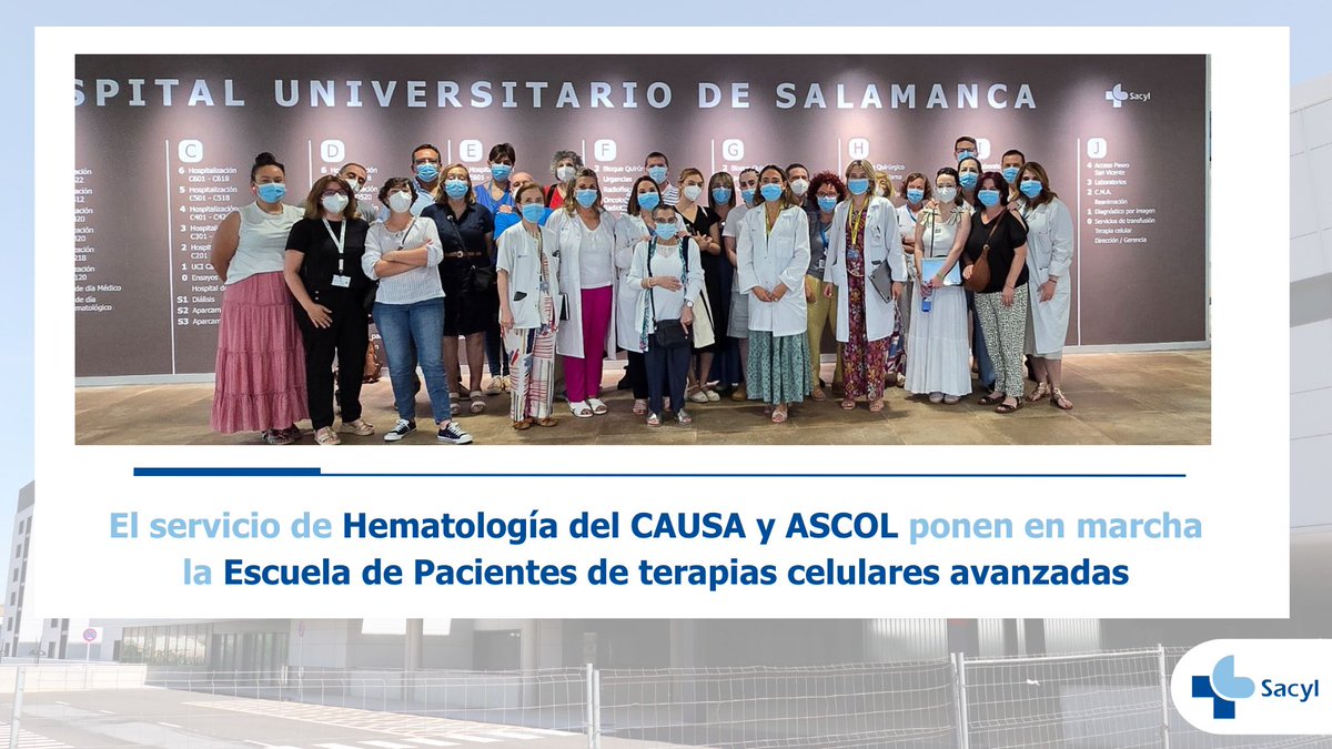 Salud JCYL (@salud_jcyl) on Twitter photo 🏥 El servicio de Hematología del #CAUSA, en colaboración con <a href="/ascol_cyl/">Ascol</a>, lanzan la Escuela de Pacientes en terapias celulares avanzadas
Talleres y apoyo psicológico para pacientes y cuidadores en trasplantes y terapias CAR-T
🔗 saludcastillayleon.es/CASalamanca/es… 🏥 El servicio de Hematología del #CAUSA, en colaboración con <a href="/ascol_cyl/">Ascol</a>, lanzan la Escuela de Pacientes en terapias celulares avanzadas
Talleres y apoyo psicológico para pacientes y cuidadores en trasplantes y terapias CAR-T
🔗 saludcastillayleon.es/CASalamanca/es…