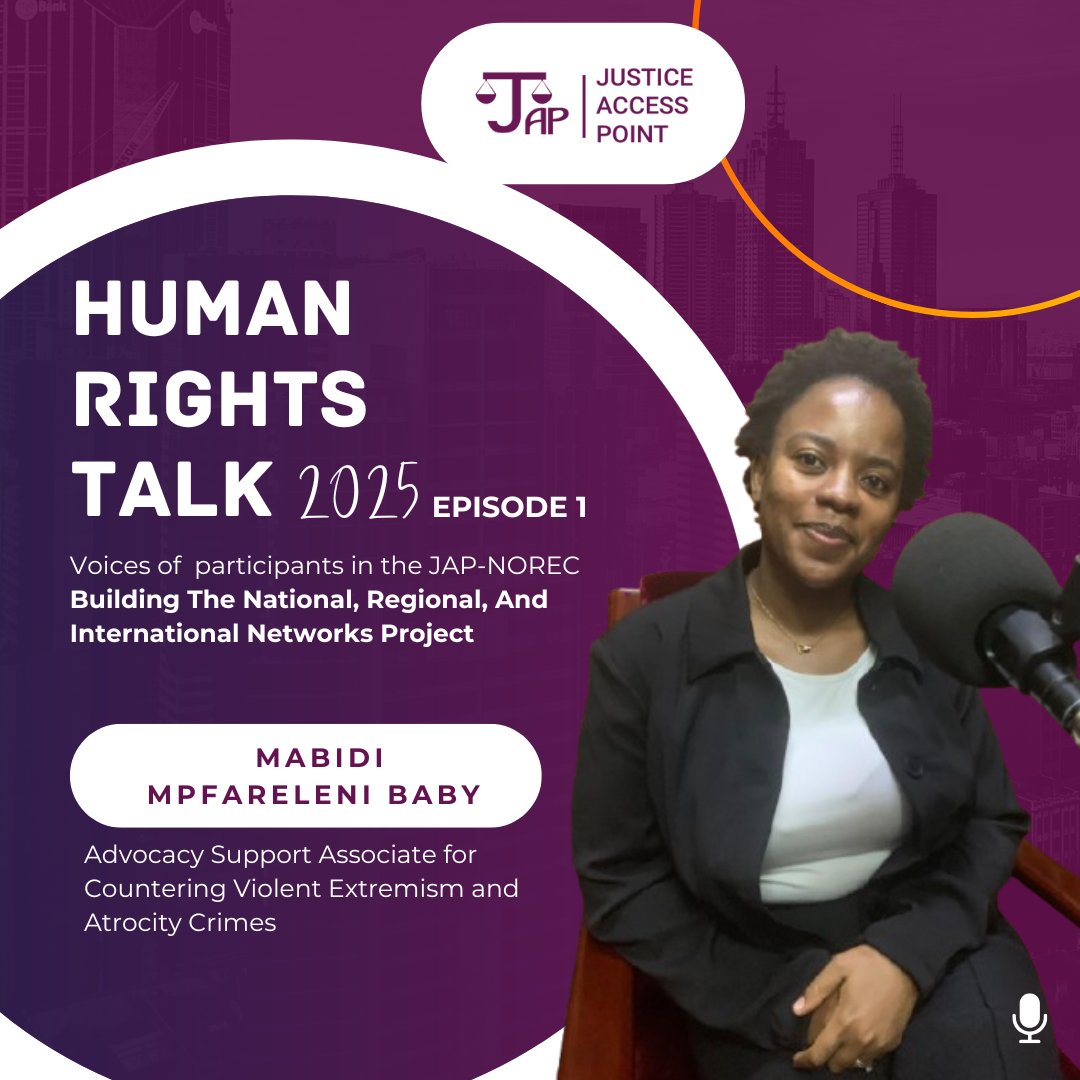 JusticessP's tweet image. The 1st episode of JAP- NOREC Exchange Fellow 2025 Experiential Sharing Podcast , Featuring Mabidi Mpfareleni Baby (Part 1) on buzzsprout.com/2512855/episod…