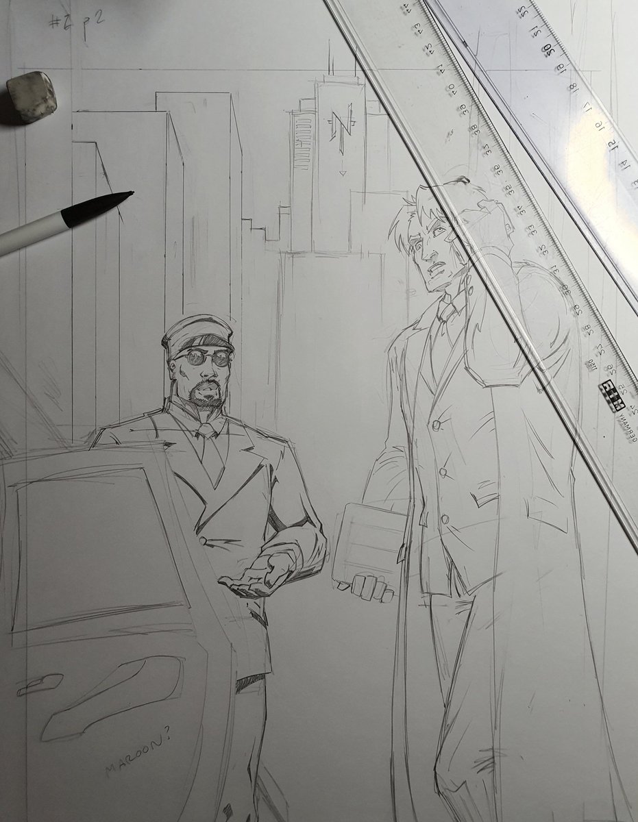 EmergentComic's tweet image. Slowly chipping away at the silver spires of West Side Libertas. #emergentretribution #issue2