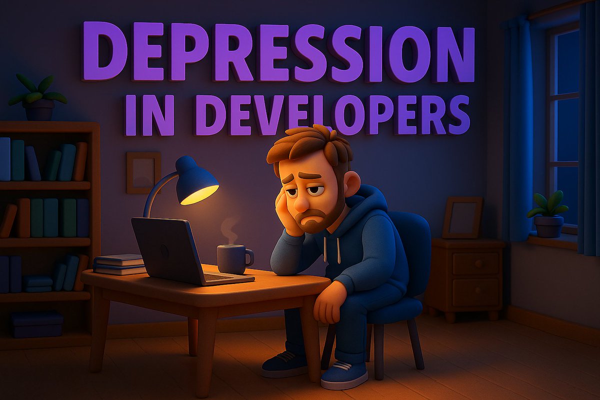 CodeAndCreateee's tweet image. 🚨 Depression & anxiety are rising among developers.
With AI evolving fast, many feel lost, overwhelmed, or even useless.
But you’re not alone — and you’re not behind. 🧠💙
Here’s how to cope, adapt, and thrive in this new era 👇
🔗 codeandcreate.dev/blogs/685530ef…
#DevMentalHealth #AI…
