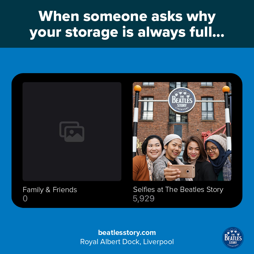 The Beatles Story (@beatlesstory) on Twitter photo Tomorrow is #NationalSelfieDay! 🎉 🤳
We want to see your best selfies at our museum! Don’t forget to tag us at <a href="/beatlesstory/">The Beatles Story</a> or #beatlesstory ❤️ Tomorrow is #NationalSelfieDay! 🎉 🤳
We want to see your best selfies at our museum! Don’t forget to tag us at <a href="/beatlesstory/">The Beatles Story</a> or #beatlesstory ❤️