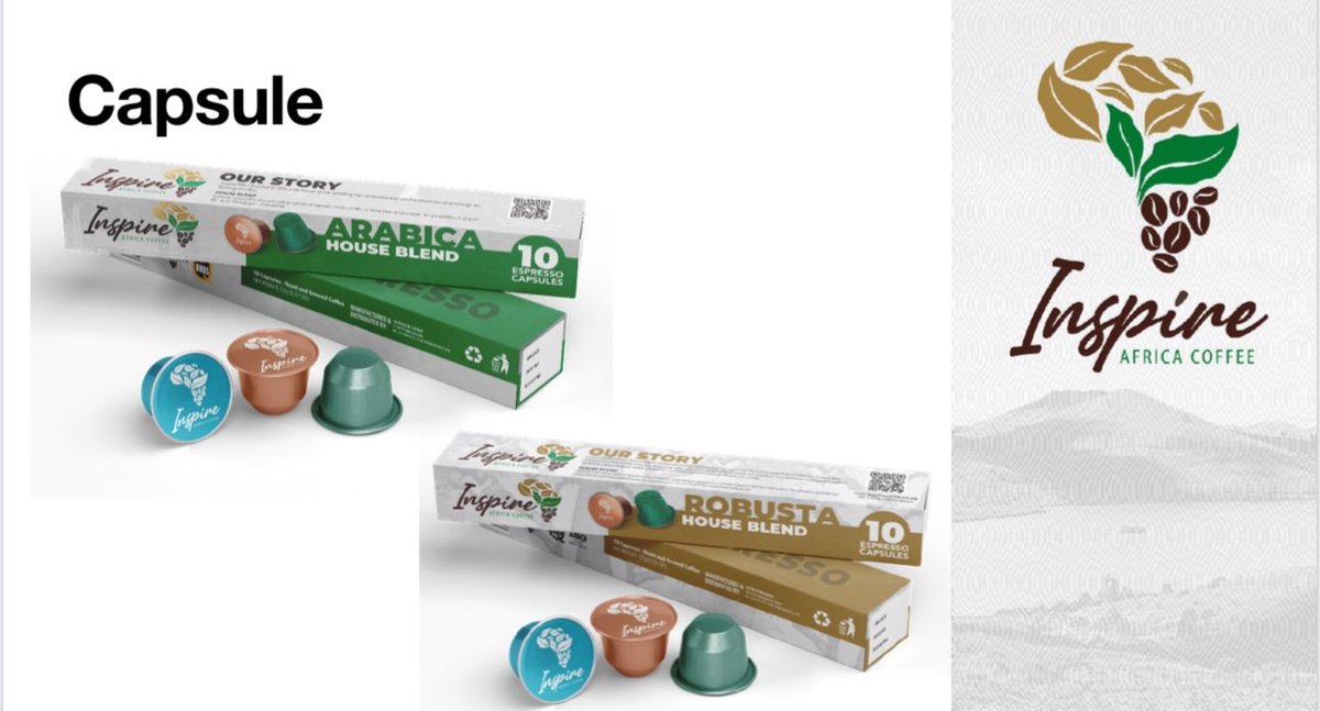 INSPIRE AFRICA GROUP (@_inspireafrica) on Twitter photo Product Alert!
We’re thrilled to unveil our Inspire Africa Coffee Capsules from <a href="/AfricaCoffePark/">AFRICA COFFEE PARK</a>
Arabica House Blend & Robusta House Blend in convenient espresso capsules.
100% Ugandan-grown. 100% bold flavor.
Get ready to brew the future of African coffee. Product Alert!
We’re thrilled to unveil our Inspire Africa Coffee Capsules from <a href="/AfricaCoffePark/">AFRICA COFFEE PARK</a>
Arabica House Blend & Robusta House Blend in convenient espresso capsules.
100% Ugandan-grown. 100% bold flavor.
Get ready to brew the future of African coffee.