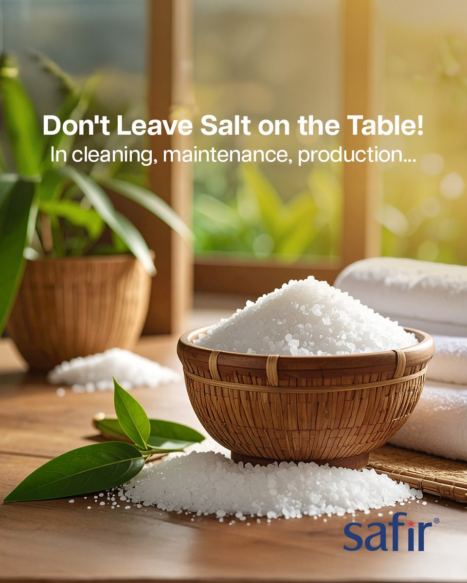 Safir Kaya Tuzu, mutfaktan banyoya, endüstriyel kullanımlardan günlük temizlik işlerine kadar çok geniş bir yelpazede hayatınızı kolaylaştırır. Doğal, ekonomik ve çevre dostu bir alternatif sunar. Safir Tuz ile her alanda kaliteyi hissedin.

#safirtuz #tuz #sofralıktuz