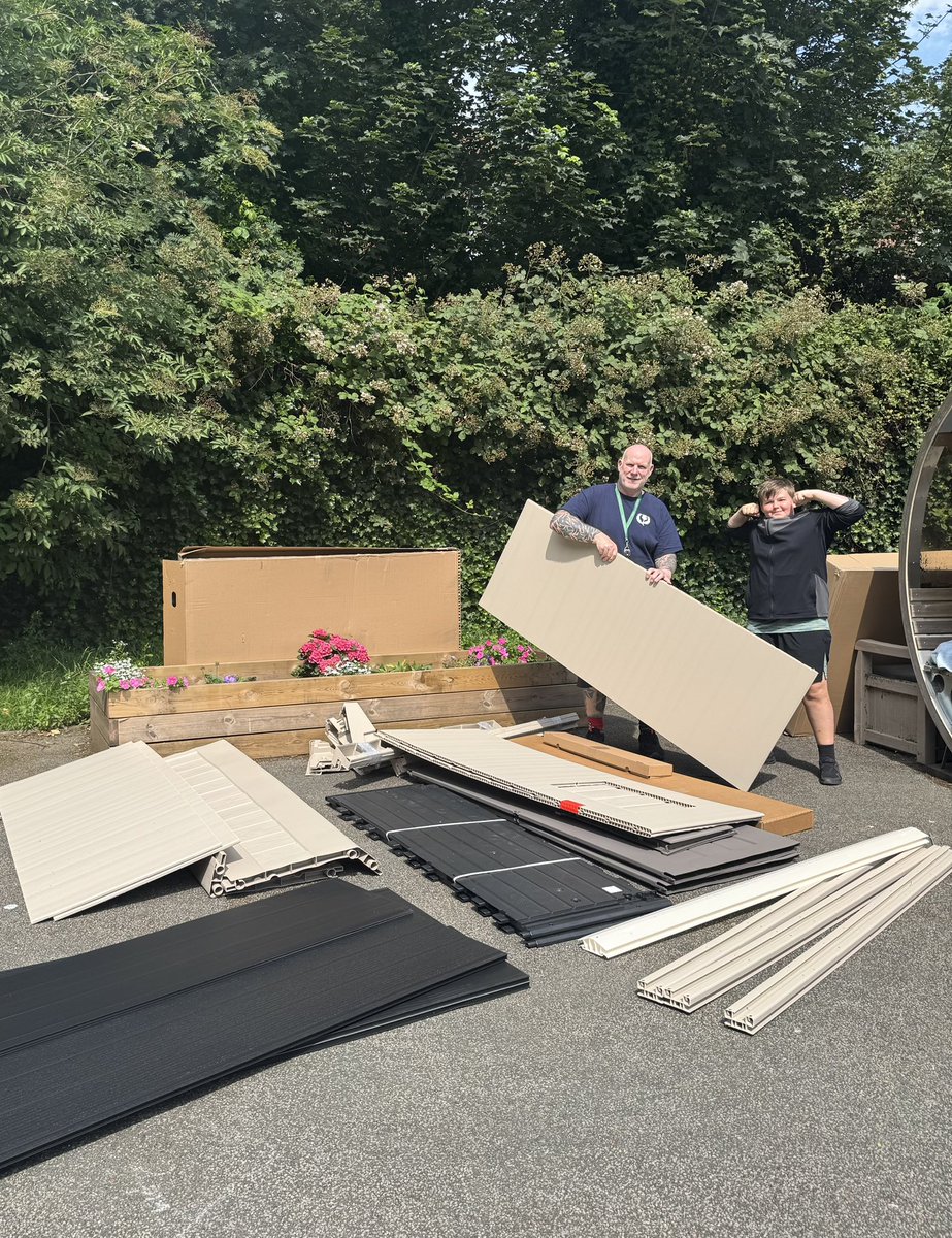 MrsBrightside_9's tweet photo. As part of Outdoor Education our very own “Bob the Builder” Marley from KS3 is assisting Mr Martin in building a new storage shed! Keep your eyes peeled…..the finished result will be coming soon!!  #CanWeFixIt #YesWeCan #LifeSkills https://t.co/y6Ezwo9vF7