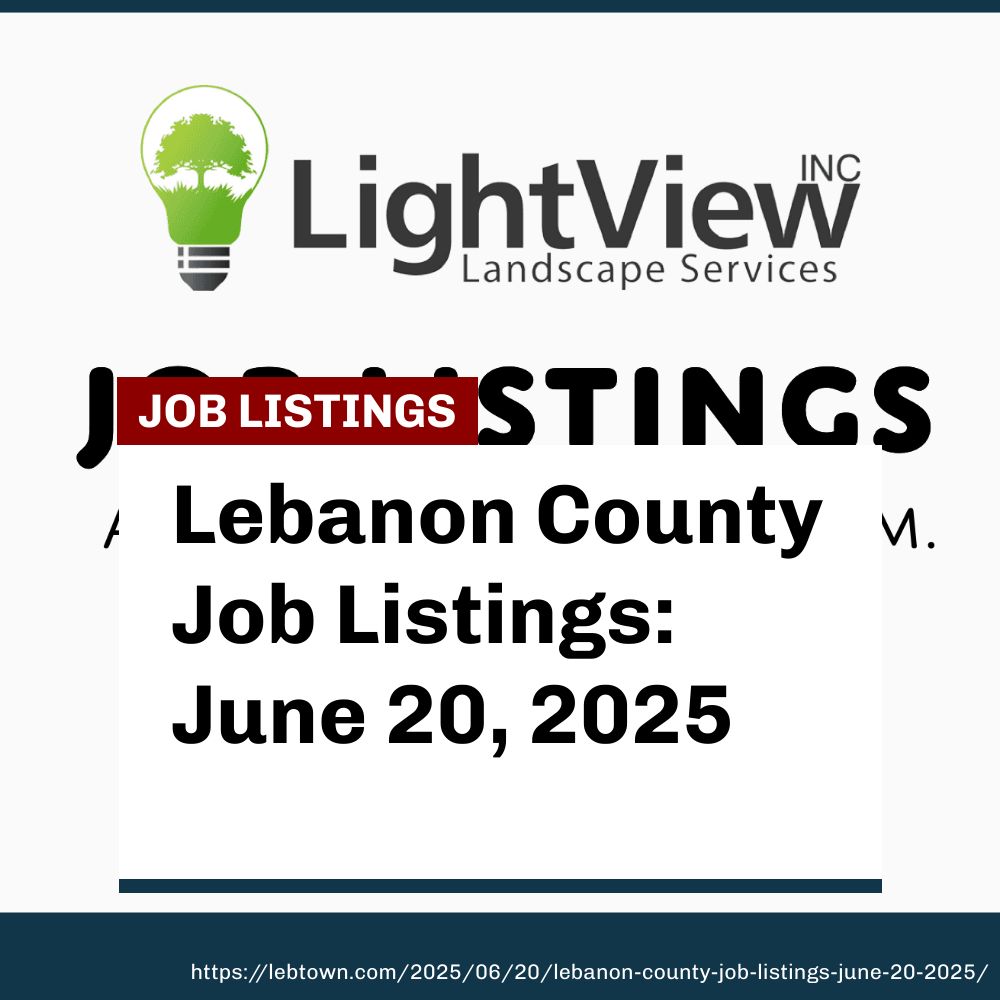 Now hiring in Lebanon County! LightView, Inc. is seeking a Skilled Operator/Laborer. lebtown.com/2025/06/20/leb…