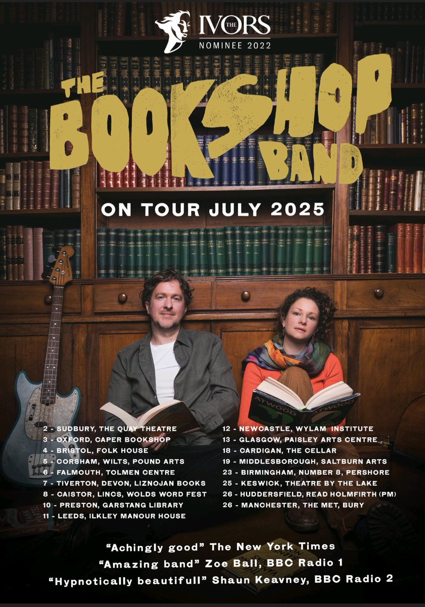 Edinburgh Books (@edinburghbooks) on Twitter photo Check out tour dates and venues for our friends <a href="/TheBookshopBand/">The Bookshop Band</a>
Get along to a gig if you possibly can Check out tour dates and venues for our friends <a href="/TheBookshopBand/">The Bookshop Band</a>
Get along to a gig if you possibly can