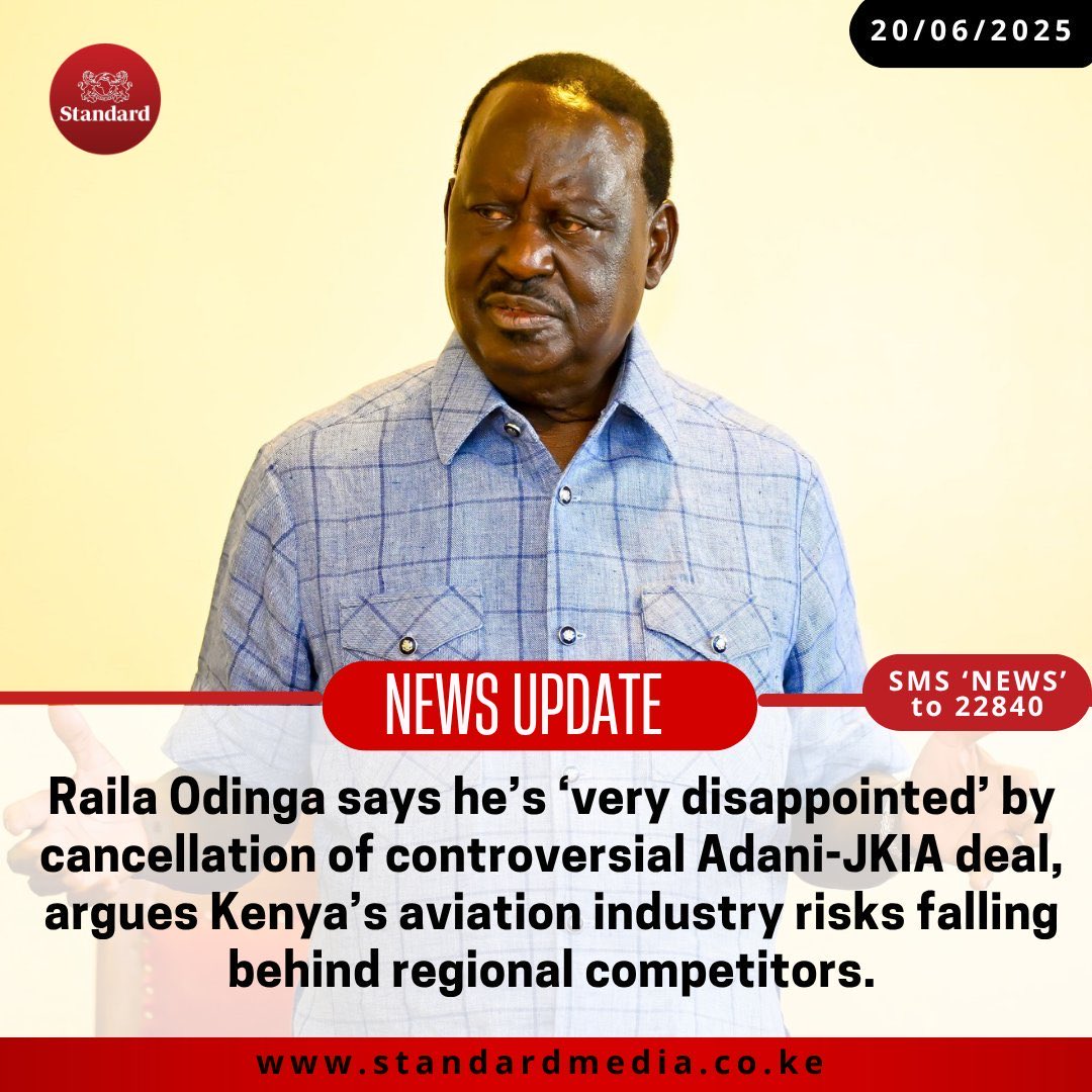 Raila on Adani collapsed deal.. imeuma baba sana..