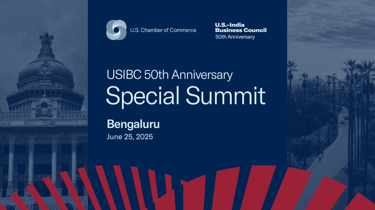 Our Golden Jubilee Bengaluru Special Summit is just around the corner, and this year’s agenda is a bold reflection of what lies ahead for the U.S.-India partnership.

Set against the backdrop of Bengaluru, the Summit will explore next-gen collaboration in:

> The future of